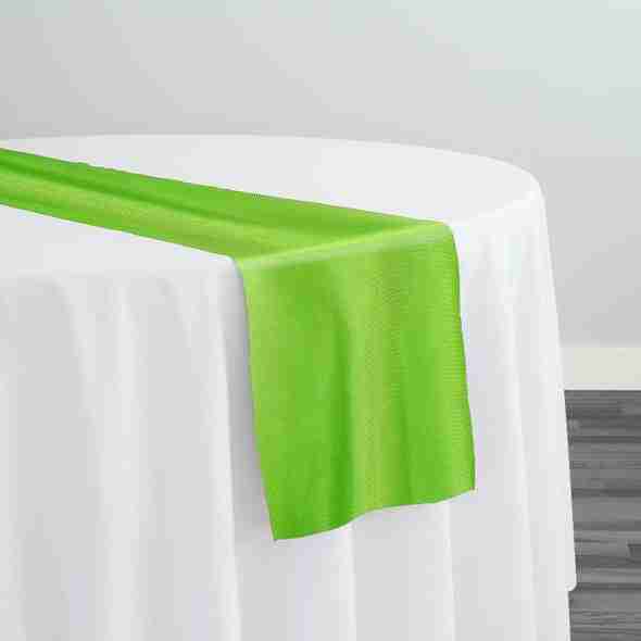 Imitation Burlap Table Runner in Lime | Rental