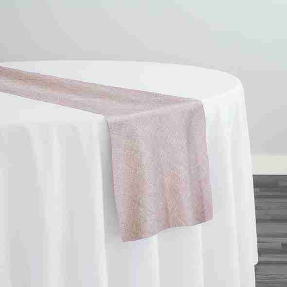 Imitation Burlap Table Runner in Sand | Rental