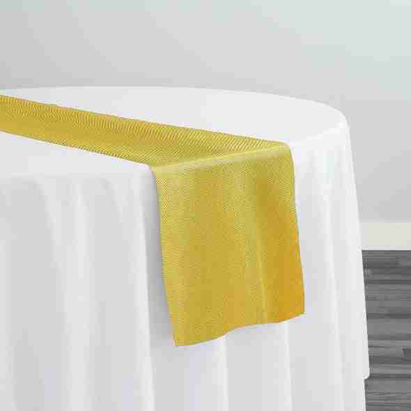 Imitation Burlap Table Runner in Sorbet | Rental