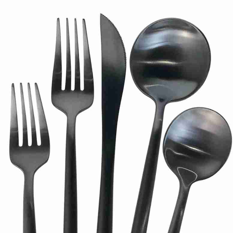 Luna Klasik Flatware/Cutlery in Black | Rental