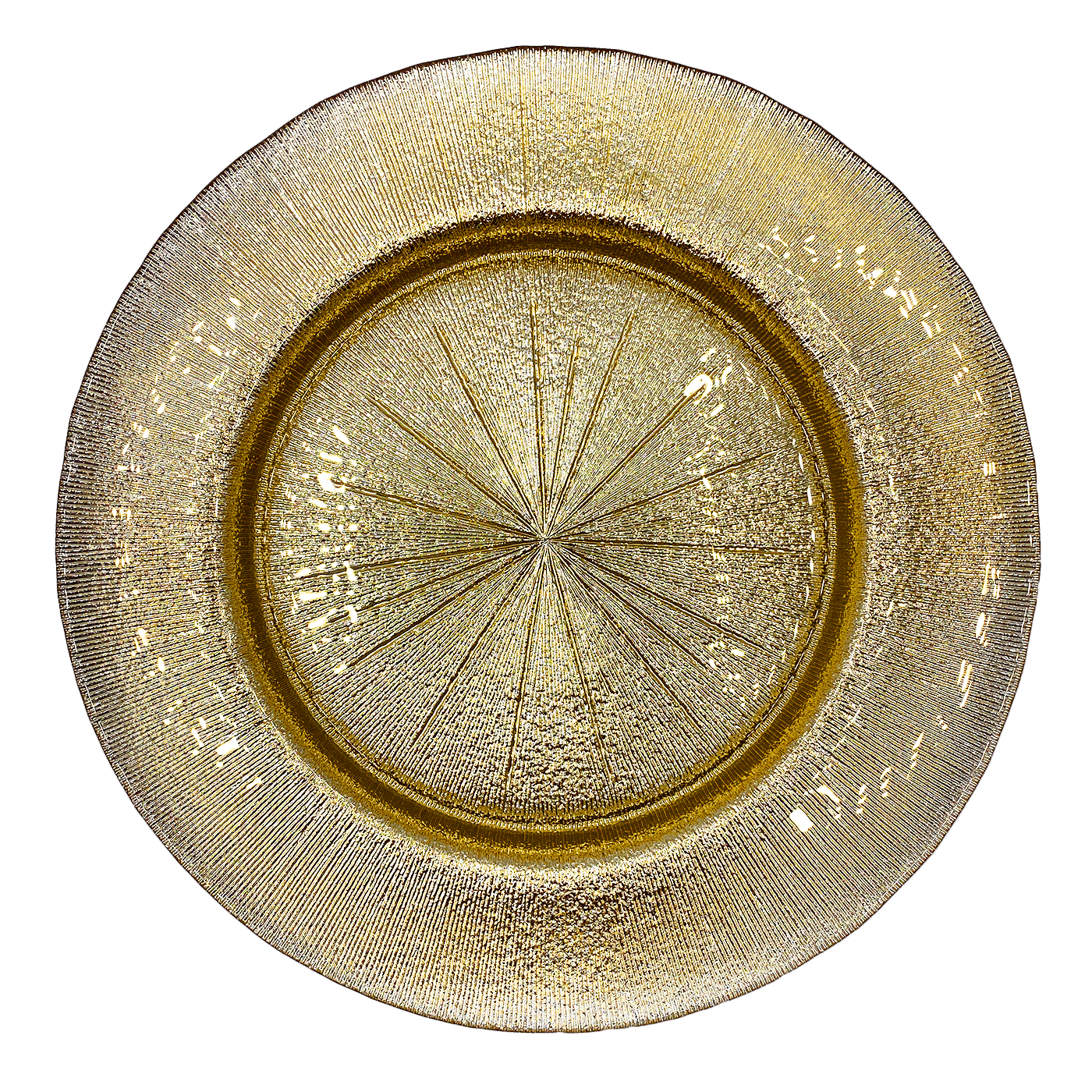Metallic – Glass Charger Plate in Gold (Item # 0071) | Rental Metallic – Glass Charger Plate in Gold (Item # 0071) | Rental