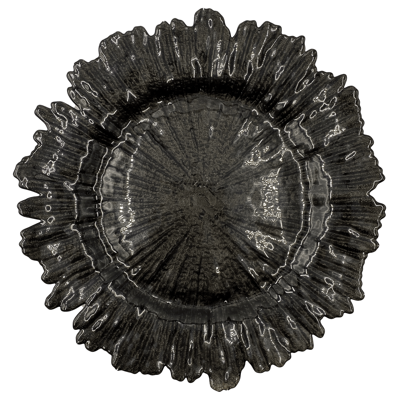 Reef – Glass Charger Plate in Black (Item # 0126) | Rental Reef – Glass Charger Plate in Black (Item # 0126) | Rental