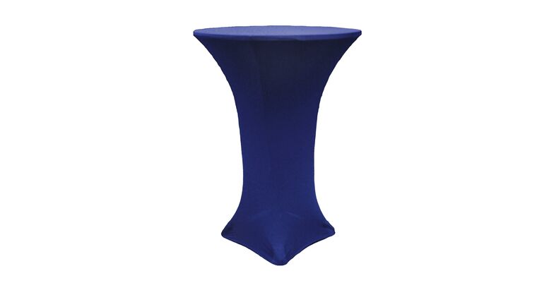 Spandex | Navy Blue | 36″ Round Cocktail Table Cover | Rental Spandex | Navy Blue | 36″ Round Cocktail Table Cover | Rental