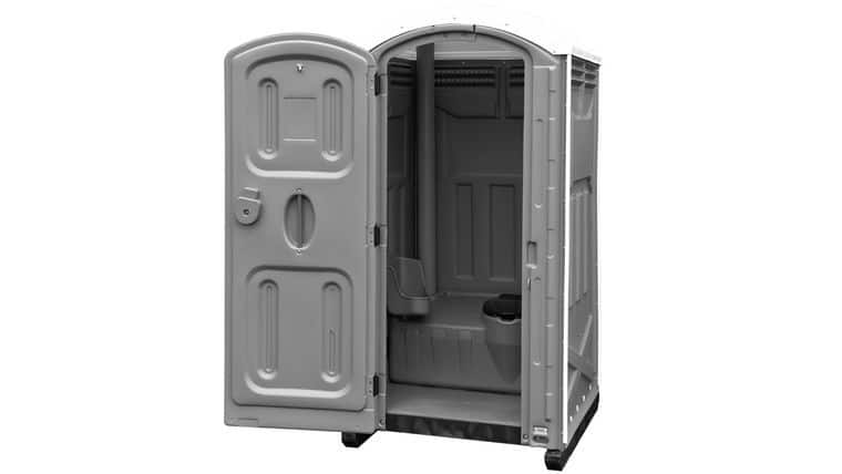 Grey Axxis Ambassador Portable Restroom With In Unit Sink & Urinal | Rental Grey Axxis Ambassador Portable Restroom With In Unit Sink & Urinal | Rental