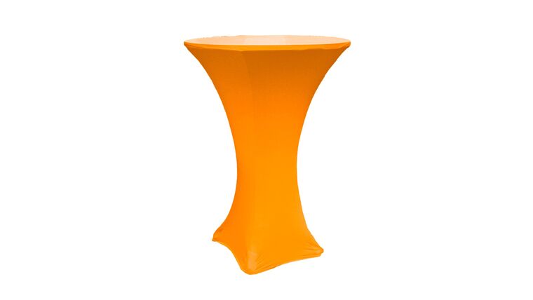 Spandex | Orange | 30″ Round Cocktail Table Cover | Rental Spandex | Orange | 30″ Round Cocktail Table Cover | Rental