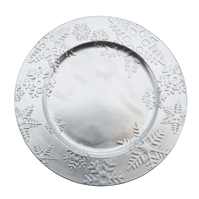 CH332 Snowflake Design Charger Plate | Rental