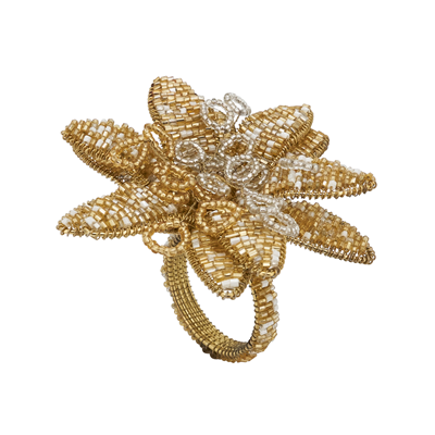 NR109 Beaded Flower Napkin Ring | Rental