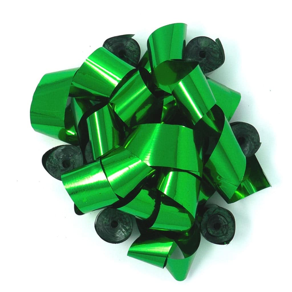 Green Metallic Foil Streamers – 30 Rolls (1/2″ x 18′) | Rental