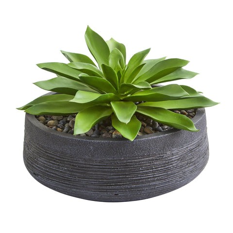 Large Succulent Artificial Plant in Decorative Bowl | Rental Large Succulent Artificial Plant in Decorative Bowl | Rental
