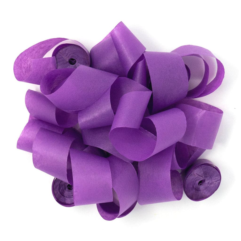 Purple Tissue Paper Streamers – 20 Rolls (1″ x 30′) | Rental