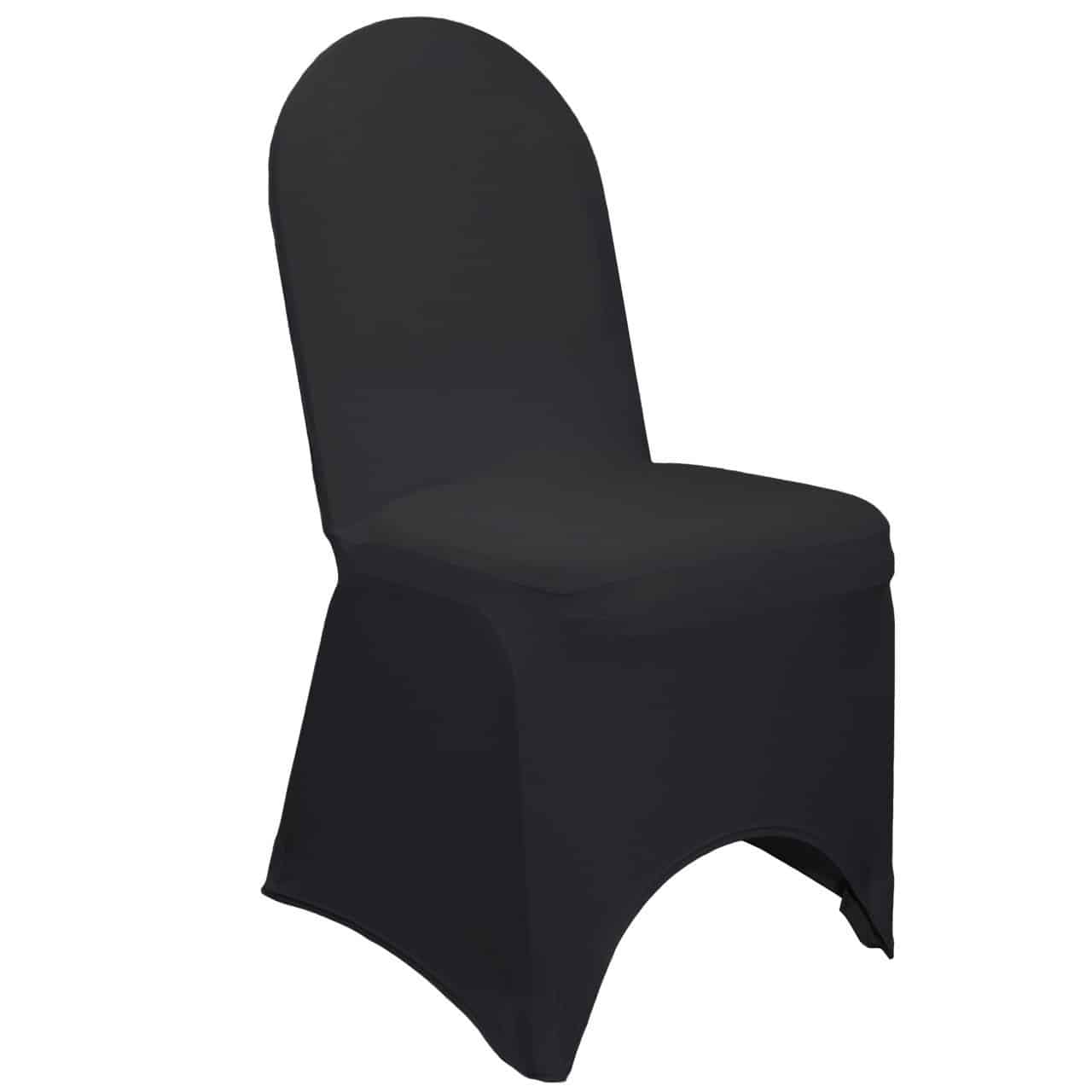 Stretch Spandex Banquet Chair Cover Black | Rental Stretch Spandex Banquet Chair Cover Black | Rental