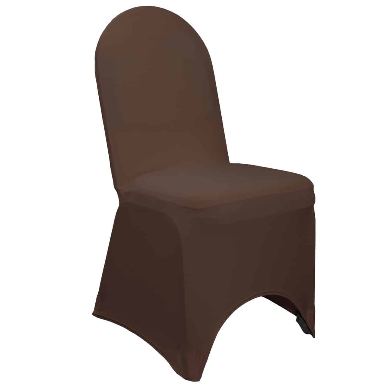 Stretch Spandex Banquet Chair Cover Chocolate Brown | Rental Stretch Spandex Banquet Chair Cover Chocolate Brown | Rental