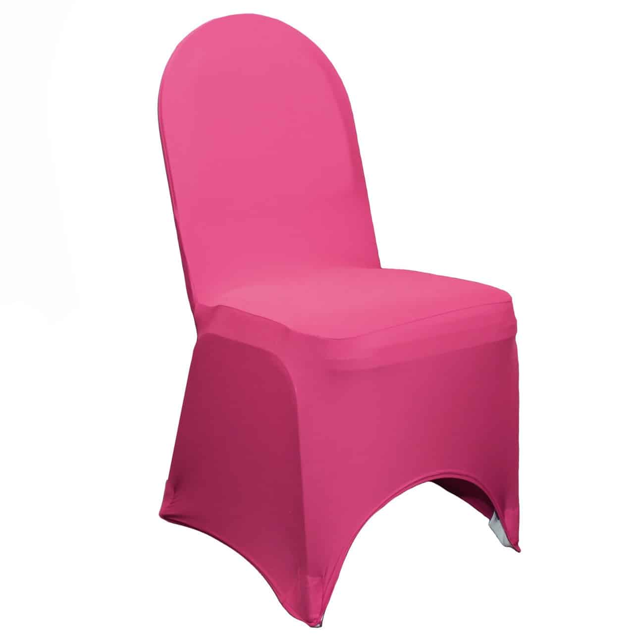 Stretch Spandex Banquet Chair Cover Fuchsia | Rental Stretch Spandex Banquet Chair Cover Fuchsia | Rental