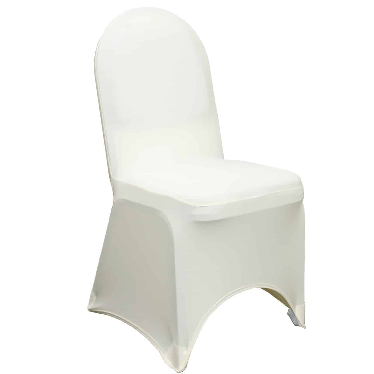Stretch Spandex Banquet Chair Cover Ivory | Rental Stretch Spandex Banquet Chair Cover Ivory | Rental