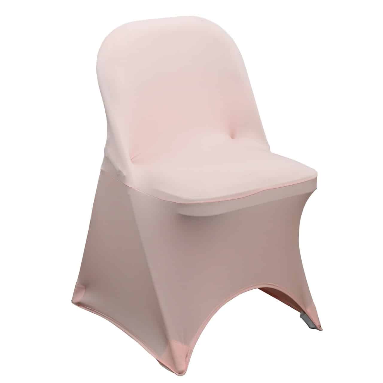 Stretch Spandex Folding Chair Cover Blush | Rental Stretch Spandex Folding Chair Cover Blush | Rental