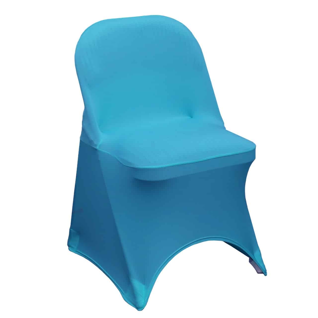 Stretch Spandex Folding Chair Cover Malibu Blue | Rental Stretch Spandex Folding Chair Cover Malibu Blue | Rental