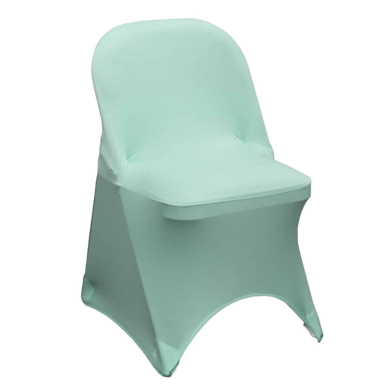 Stretch Spandex Folding Chair Cover Mint | Rental Stretch Spandex Folding Chair Cover Mint | Rental