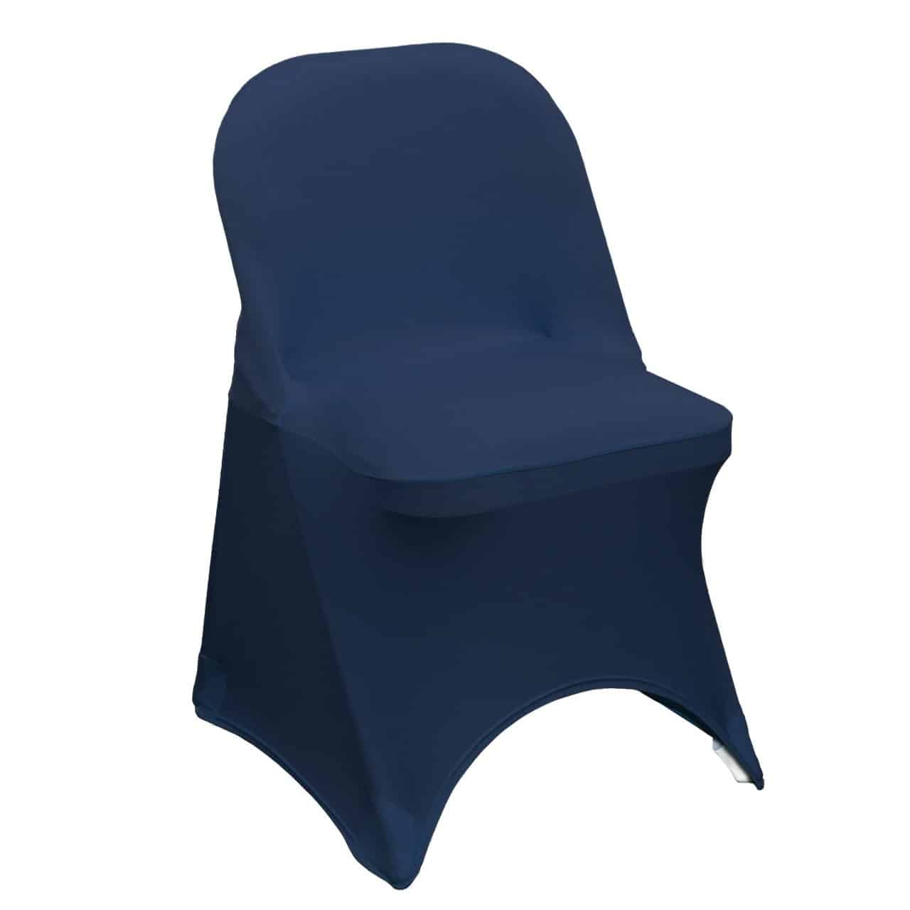 Stretch Spandex Folding Chair Cover Navy Blue | Rental Stretch Spandex Folding Chair Cover Navy Blue | Rental