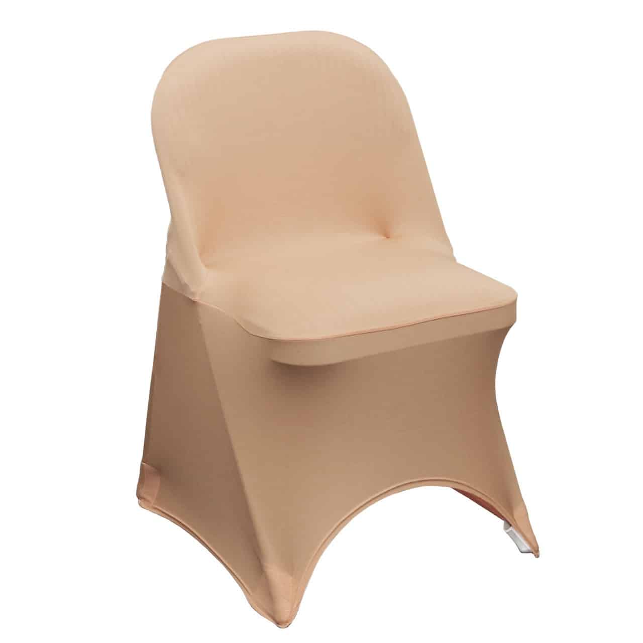 Stretch Spandex Folding Chair Cover Peach | Rental Stretch Spandex Folding Chair Cover Peach | Rental
