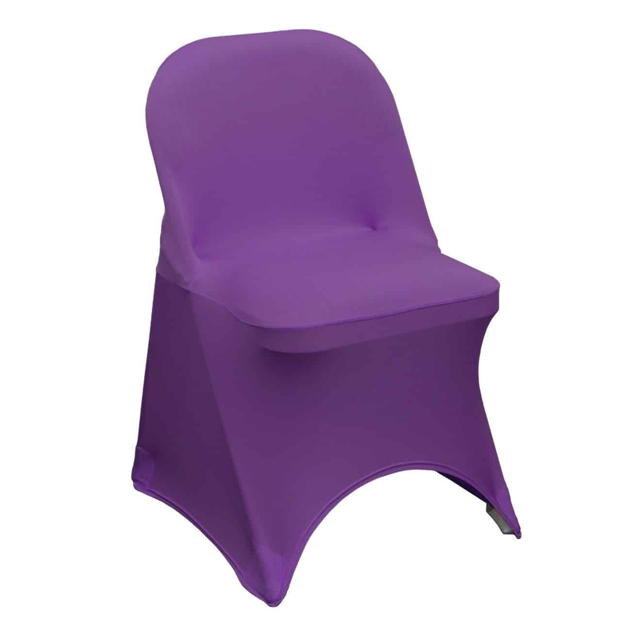 Stretch Spandex Folding Chair Cover Purple | Rental Stretch Spandex Folding Chair Cover Purple | Rental