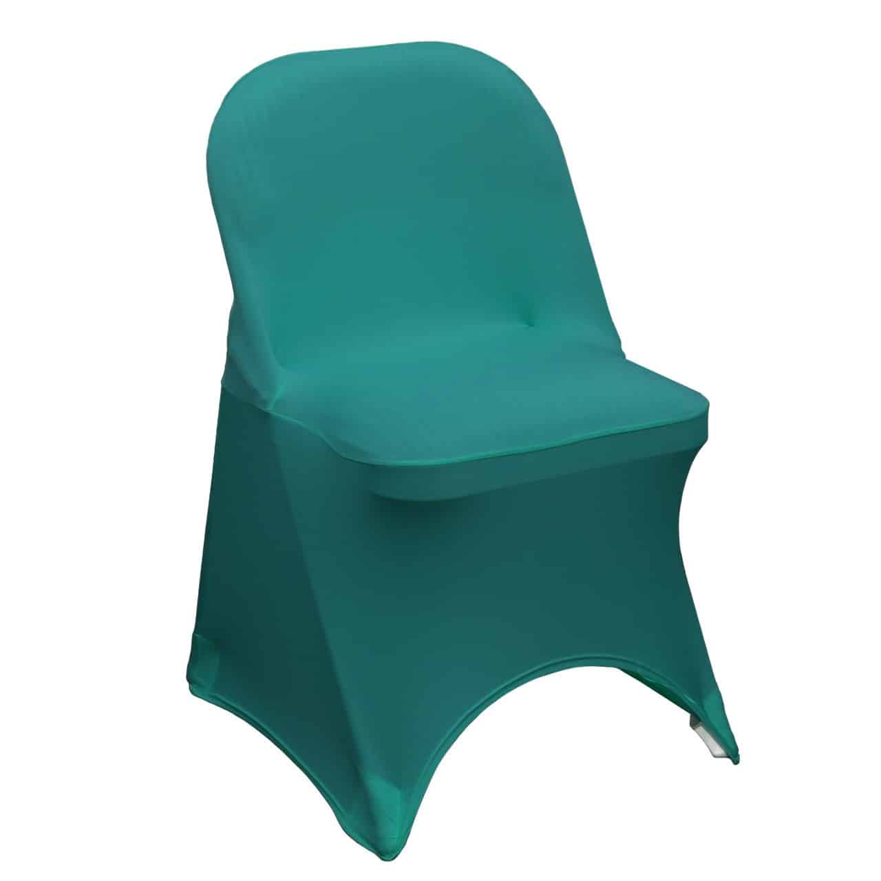 Stretch Spandex Folding Chair Cover Teal | Rental Stretch Spandex Folding Chair Cover Teal | Rental