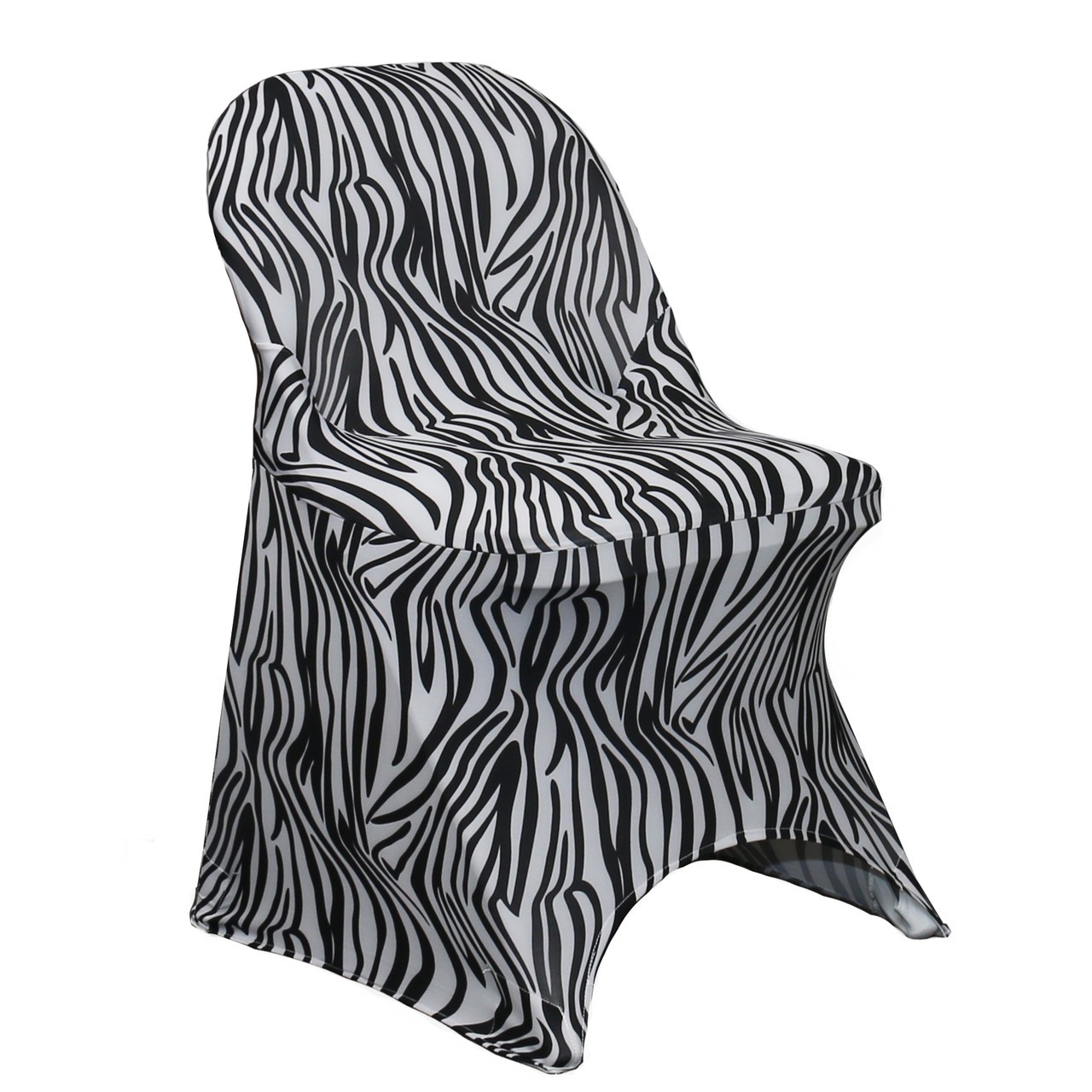 Stretch Spandex Folding Chair Covers Zebra | Rental