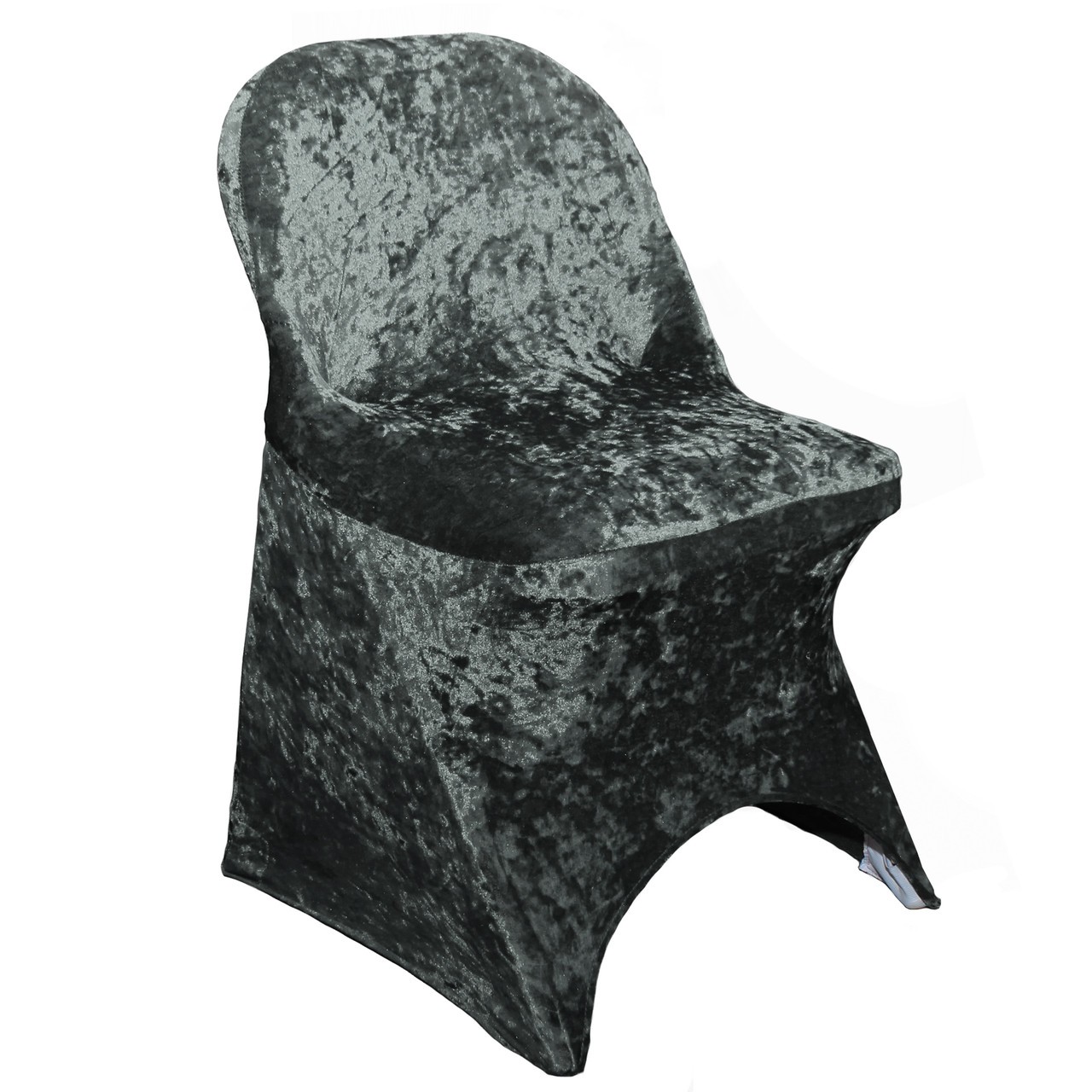Velvet Spandex Folding Chair Cover Black | Rental