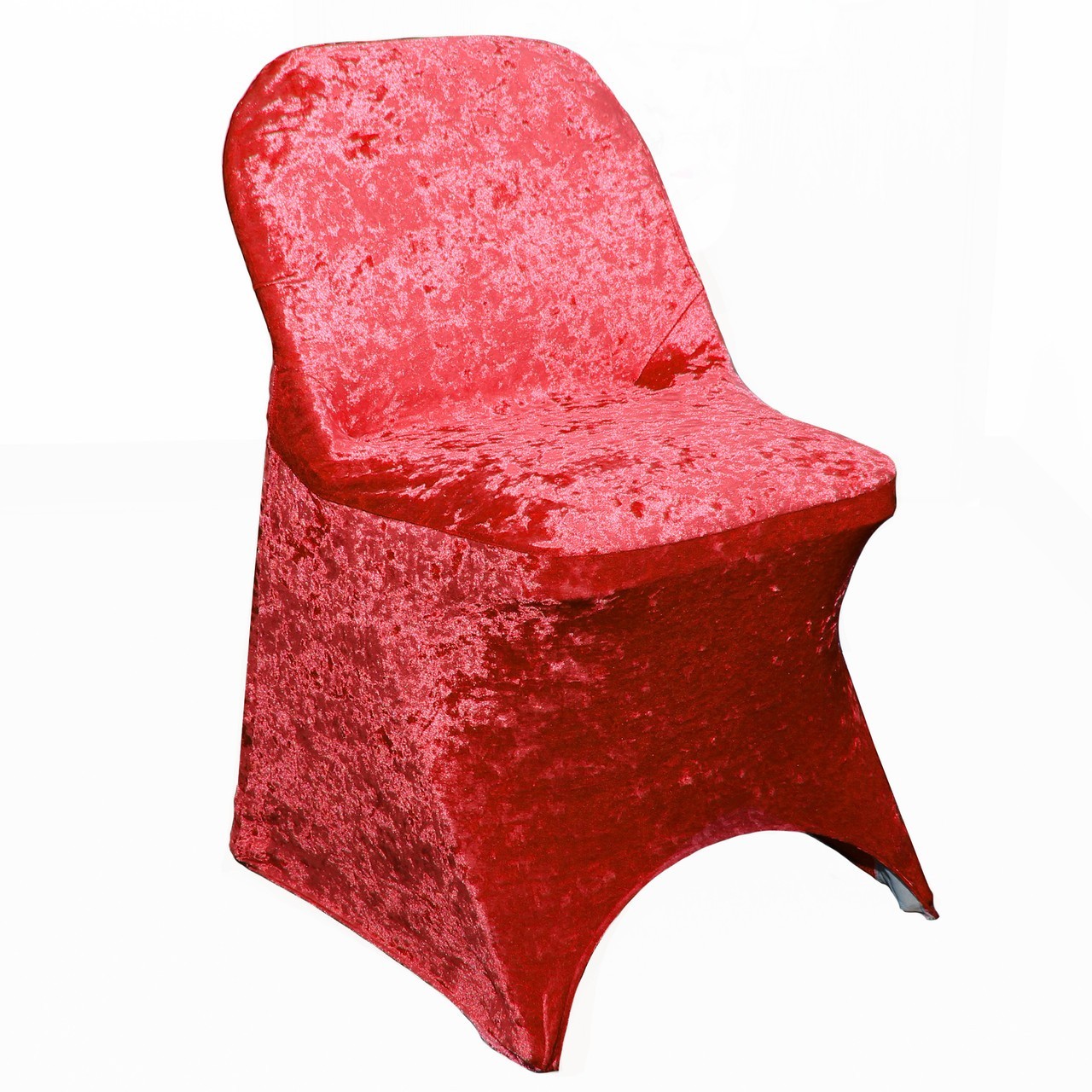 Velvet Spandex Folding Chair Cover Red | Rental