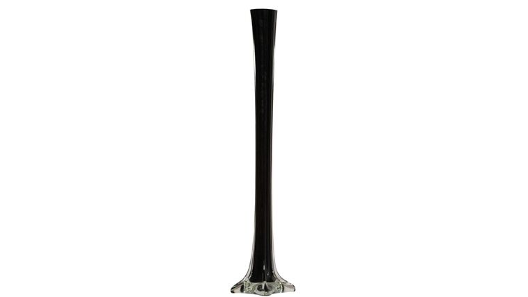 28″ Black Glass Eiffel Tower Vase | Rental