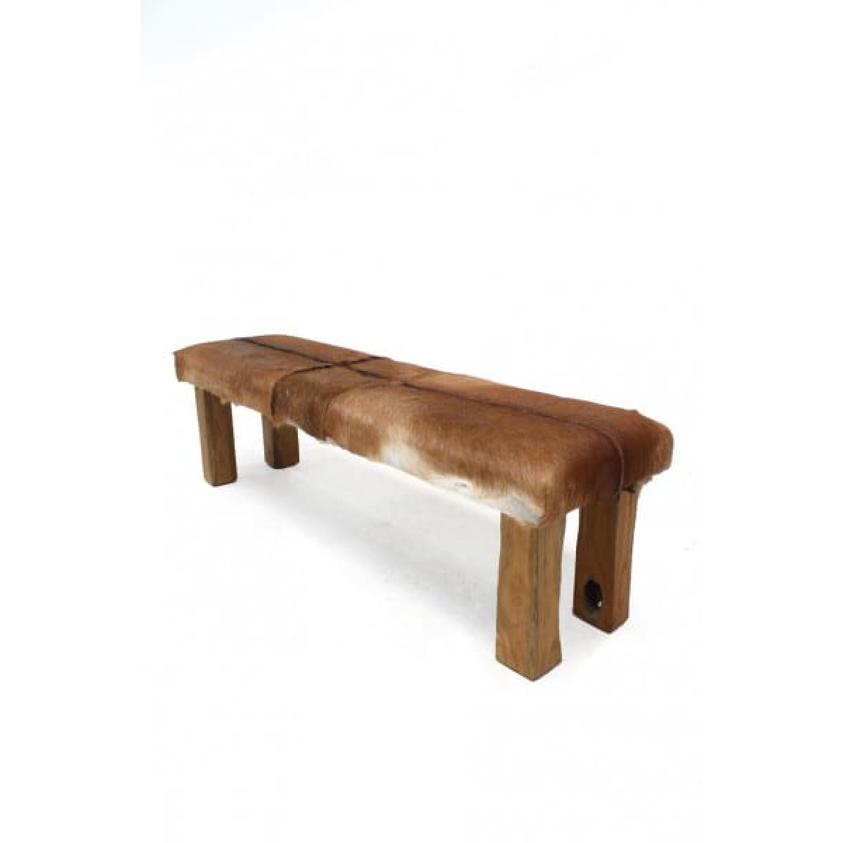 Rustic Goat Skin Bench – Medium | Rental Rustic Goat Skin Bench – Medium | Rental