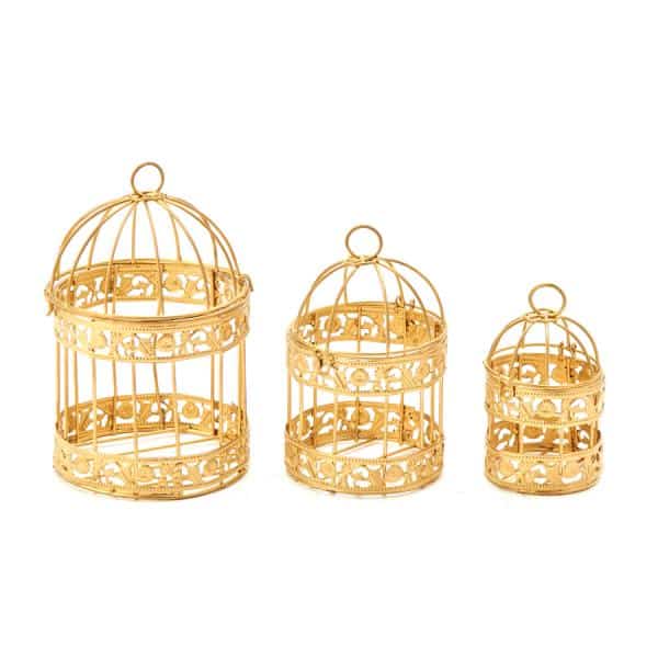 Decostar™ Metal Bird Cage – Sets of 3 – Gold | Rental Decostar™ Metal Bird Cage – Sets of 3 – Gold | Rental