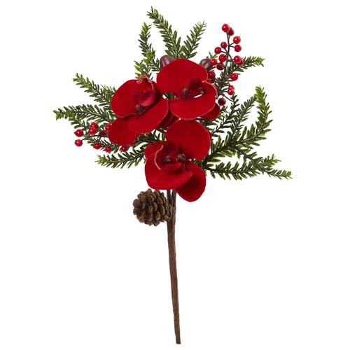 16” Phalaenopsis Orchid and Berry Artificial Flower | Rental 16” Phalaenopsis Orchid and Berry Artificial Flower | Rental