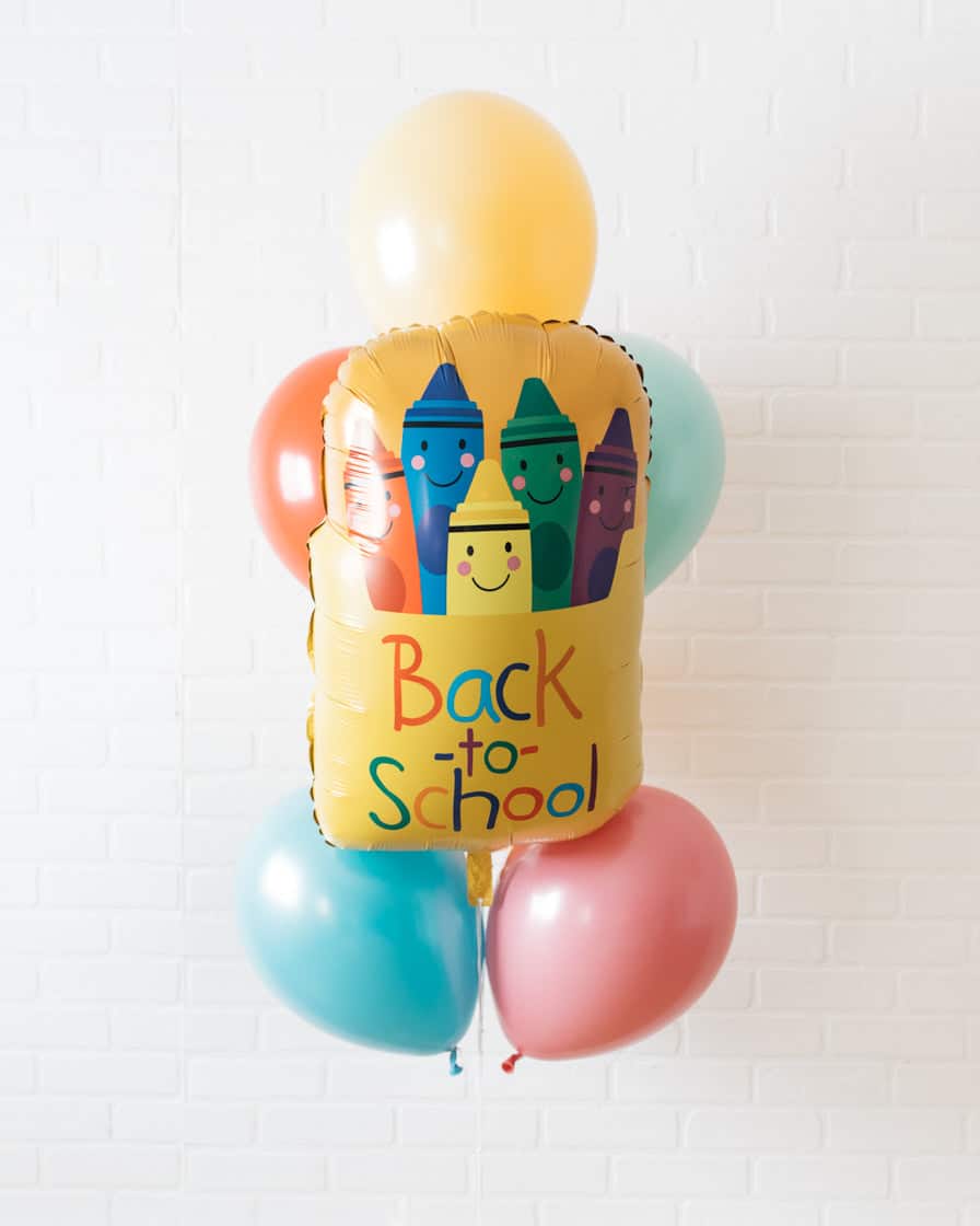 Back 2 School – Crayons Foil and 11in Balloon Bouquet | Rental Back 2 School – Crayons Foil and 11in Balloon Bouquet | Rental
