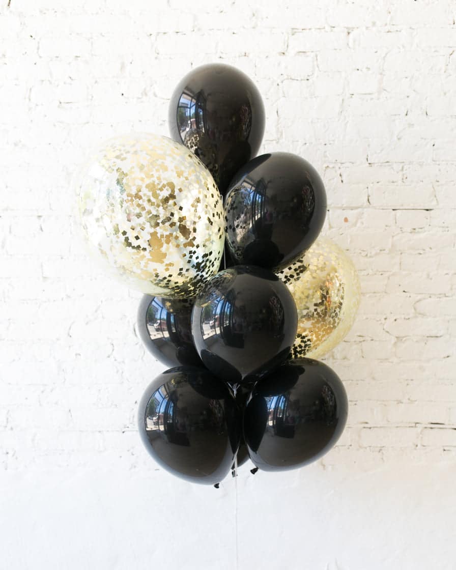 Couture – Confetti and 11in Balloons – bouquet of 10 | Rental Couture – Confetti and 11in Balloons – bouquet of 10 | Rental