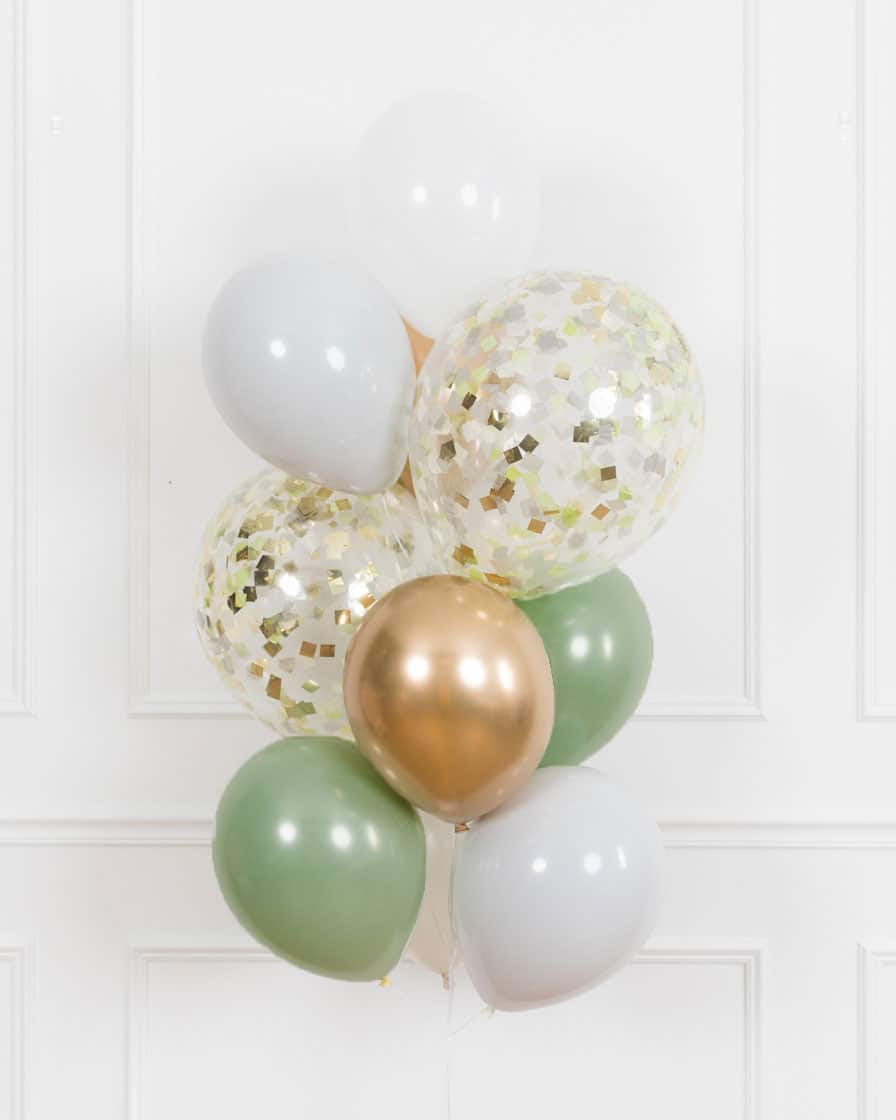 Le Marie – Confetti and 11in Balloons – bouquet of 10 | Rental
