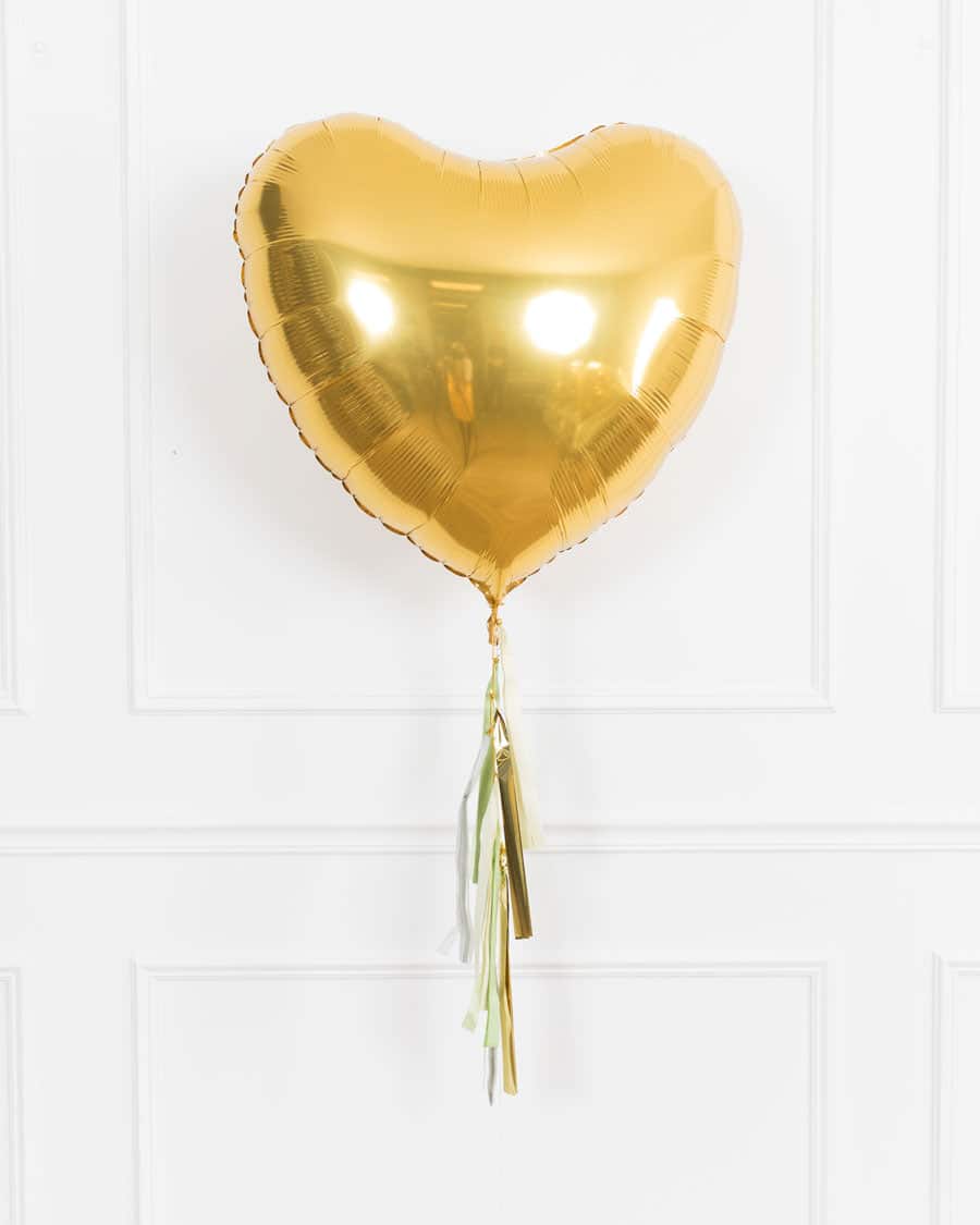 Botanical – 36in Heart Foil Balloon with Half-Tassel | Rental Botanical – 36in Heart Foil Balloon with Half-Tassel | Rental