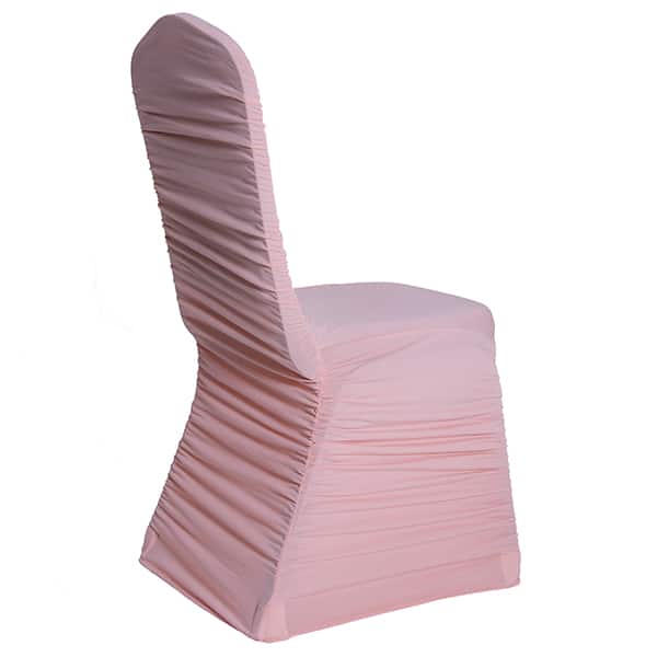200 GSM Grade A Quality Ruched Chair Cover By Eastern Mills – Spandex/Lycra – Blush | Rental 200 GSM Grade A Quality Ruched Chair Cover By Eastern Mills – Spandex/Lycra – Blush | Rental