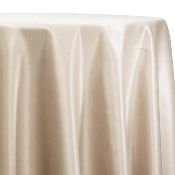 Lamour (Dull) Satin Table Linen in LT Champagne 1441 | Rental Lamour (Dull) Satin Table Linen in LT Champagne 1441 | Rental