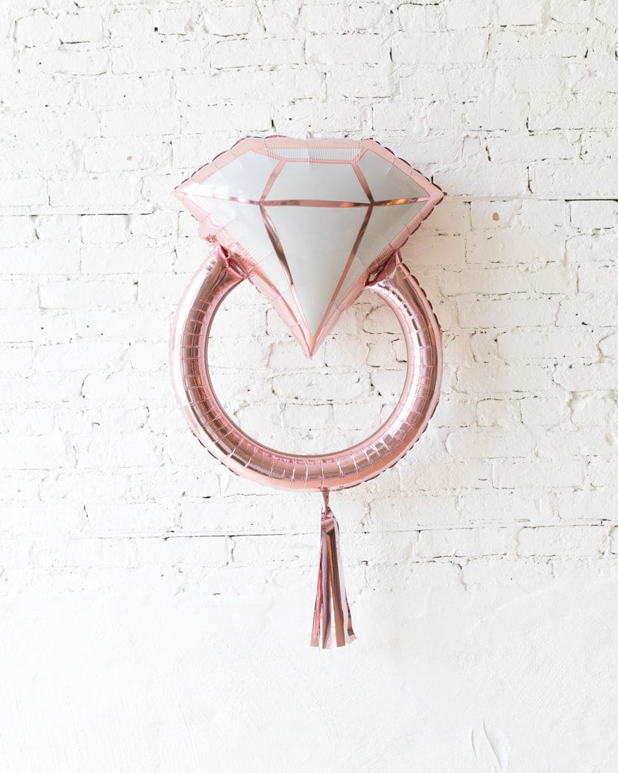 Bridal Office Party -36in Diamond Ring Foil Balloon and Skirt | Rental