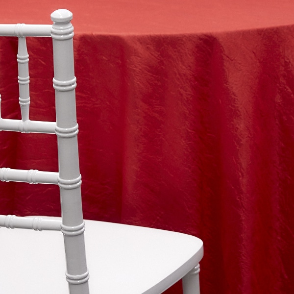 RED – *FR* Crushed Taffeta Tablecloth by Eastern Mills – Many Size Options | Rental