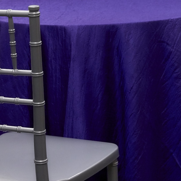 PURPLE – *FR* Crushed Taffeta Tablecloth by Eastern Mills – Many Size Options | Rental