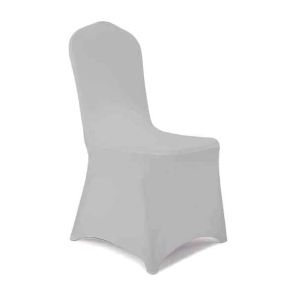 200 GSM Grade A Quality Spandex (Lycra) Banquet & Wedding Chair Cover By Eastern Mills in Grey/Silver Color | Rental 200 GSM Grade A Quality Spandex (Lycra) Banquet & Wedding Chair Cover By Eastern Mills in Grey/Silver Color | Rental