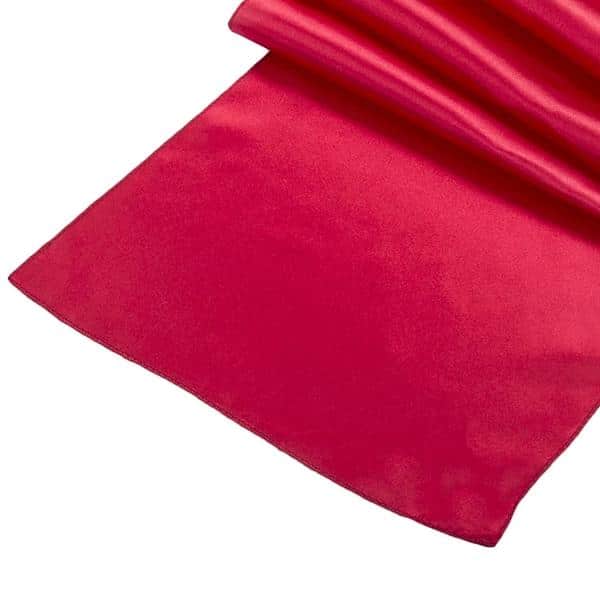 Sleek Satin Runner 14″ x 108″ – Apple Red | Rental Sleek Satin Runner 14″ x 108″ – Apple Red | Rental