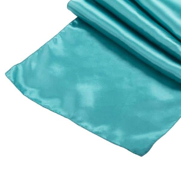 Sleek Satin Runner 14″ x 108″ – Dark Turquoise | Rental Sleek Satin Runner 14″ x 108″ – Dark Turquoise | Rental