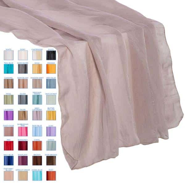 Sheer Table Runner – 27″ x 118″ – 37 Color Options! | Rental Sheer Table Runner – 27″ x 118″ – 37 Color Options! | Rental