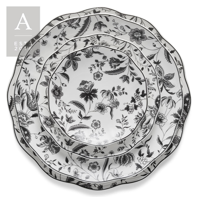 ELEANOR CHARCOAL DISHWARE – Dinner Plate – 11″ | Rental