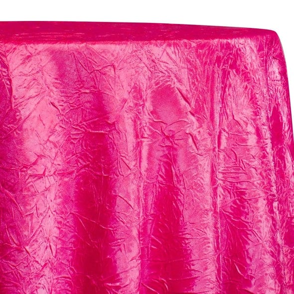 Crush Satin (Bichon) Table Linen in Fuchsia 396 | Rental