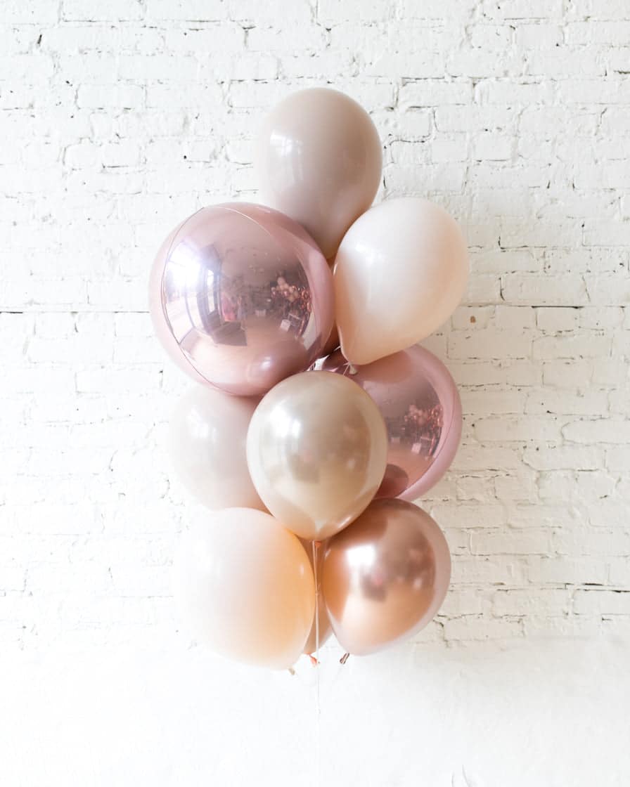 Customizable – Orbs and 11in Balloons – bouquet of 10 | Rental