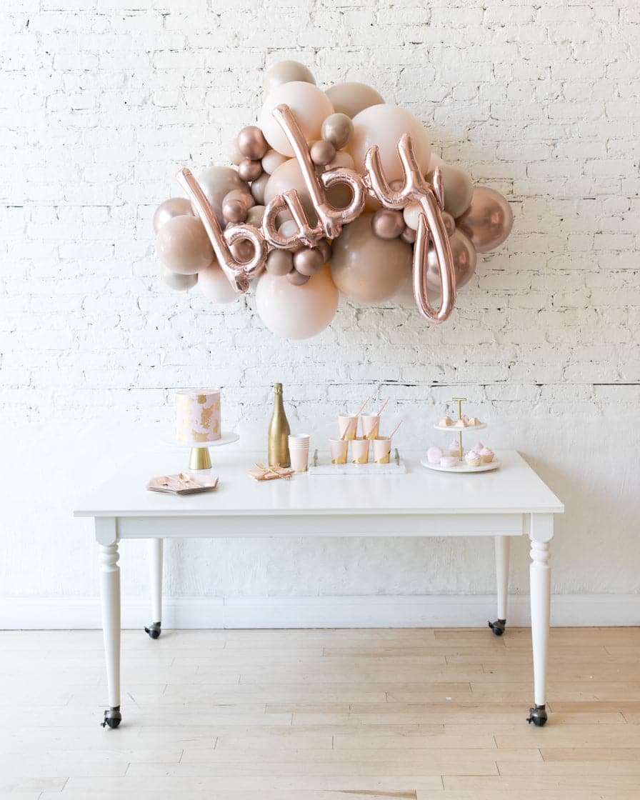 Glam Tan – BABY Backdrop Balloon Garland Install Piece – 3ft | Rental