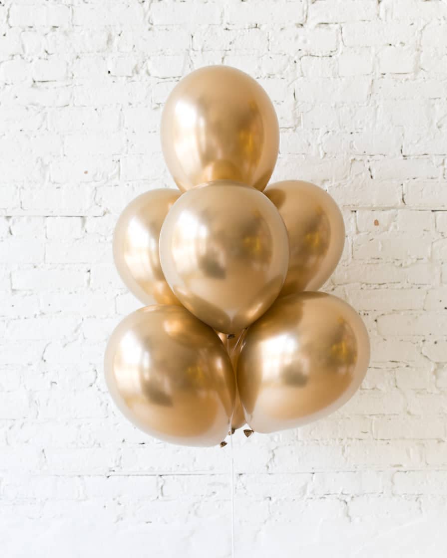 Golden – 11in Balloons – bouquet of 7 | Rental Golden – 11in Balloons – bouquet of 7 | Rental